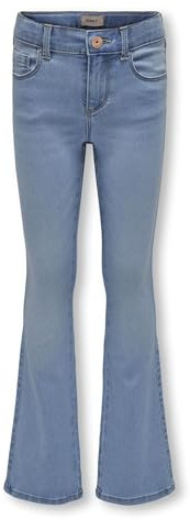 Only Girl Flared Fit Jeans - Vaqueros Acampanados, Mezclilla De Color Azul Claro, 7 años