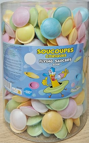 Soucoupes Fondantes Acidulées -Brabo France - Funny Candy -Tubo de 500 pcs - Classique de la Confiserie