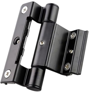 ZGXNYI CharnièRe De FenêTre Charnière de fenêtre en PVC en Alliage d'aluminium à battants de 90 mm, charnières Pliantes à battants Noires cachées CharnièRes De Portes(Black)