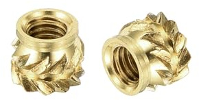sourcing map 150Pcs M3x4x5mm Knurled Insert Nut, Brass Knurled Threaded Insert Embedment Nuts 3D Printing Brass Nuts for 3D Printing Parts Laptop Automotive Plastic Shell