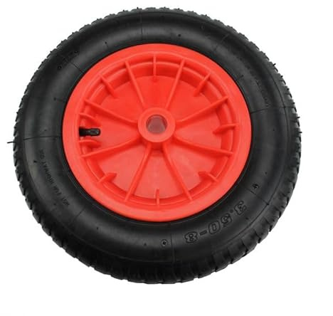 Masterpart 14 Red Wheel Tyre & Inner Tube For Garden Trolley Wheel Barrow Go Cart Trailers