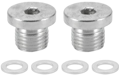 RATCHROLL Ölablassschraube 2 Stück Universal M14x1.5 Stahl Aluminium | Stahl, Aluminium, 15,5x20mm, Für Ölwechsel, Für Chevy, Für Ford, Für Jeep, 4 Dichtungen