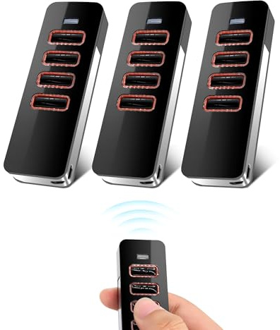 3x Fernbedienung 868 MHz be Pearl für Sommertor 4015862001900 - 4 Befehle für Funksender 4018V000