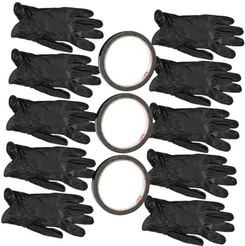 NULYLU 1set Uv Gel Nail Gloves Adhesive Tape Anti-uv Manicure Supplies for Safe Nail of Tape for Home Salon Use