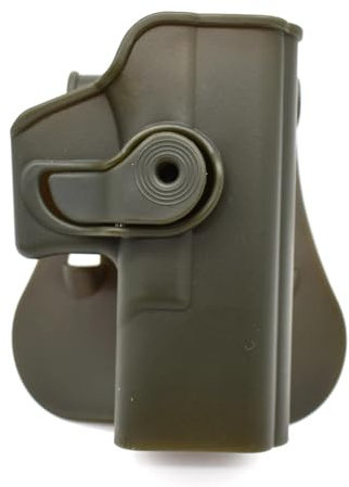 Taktisches IMI Glock-Pistolenholster, Airsoft-Pistolenholster, for Gen 1-4 Glock 17-Gehäusetaille, Mit 9-mm-Magazintasche, Jagdzubehör(Green only Holster)