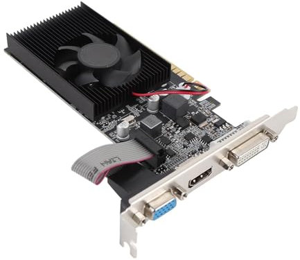 Bewinner GT610 1 GB DDR3 Scheda Grafica a Basso Profilo, Scheda Grafica da Gioco a 64 Bit con DVI VGA HDMI, PCI Express X16 1.1, Scheda Video per Computer Singolo per PC