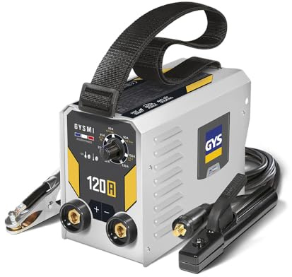 GYS, GYSMI 120A, Poste à Souder à l'Électrode Enrobée 120A Monophasé 230V (MMA), Arc Force, Antisticking, Hot Start, Avec Valise, Porte-électrode, Câble de Masse