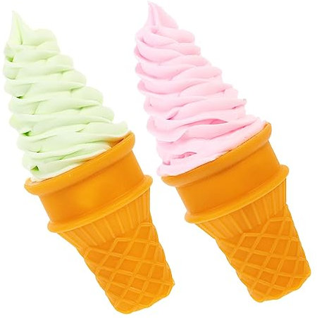 IMIKEYA 2 Stück Eismodell dekompressionsspielzeug dekompressions Simulationseis künstliche Eiscreme-Requisite multifunktionales gefälschtes gefälschtes Eisspielzeug PVC