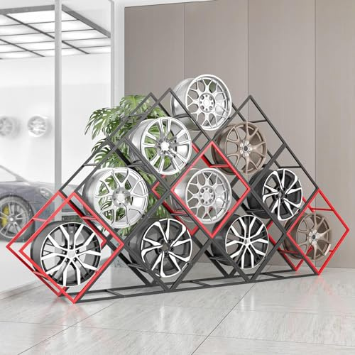 SaryEdge Estantes para Llantas de Coche, 12 Unidades de Gran tamaño, Soporte Resistente para Llantas de vehículos, Sistema de almacenamient(