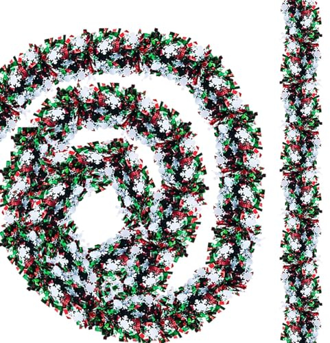 5 pièces Guirlande Noël, 2M Guirlande Noel Sapin, Brillant Guirlandes Décoration,pour Les DéCorations de Guirlandes de Fête de Noël (D)