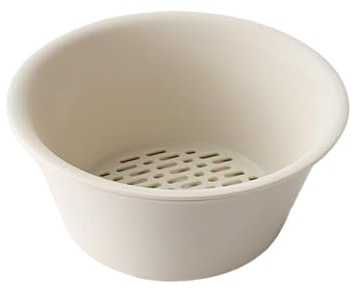 Fruit Basket Wash Fruit Draining Basket Living Room Household Coffee Table Fruit Plate Strainer Kitchen Double Wash Basin Basket(White)