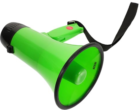 HANABASS Megáfono Portátil de 25W Recargable Pequeño con Grabación de 240 Segundos Altavoz de Bocina Verde Ligero para Actividades al Aire Libre Seguridad y Animación