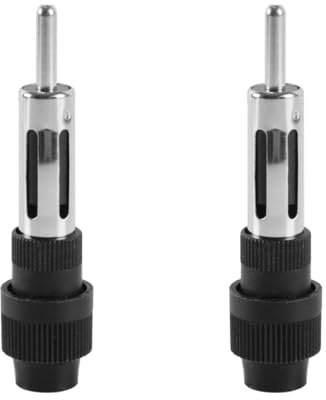Alide Adattatore per antenna autoradio da 2 pezzi, collegamento antenna autoradio DIN ISO maschio femmina, adattatore universale per collegamento stereo