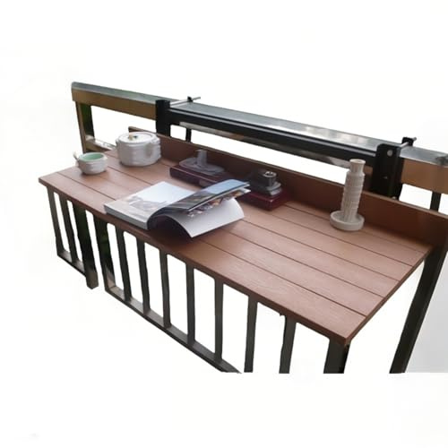 Tavolo da Balcone sospeso con ringhiera, tavolino da Patio a Parete, Tavolo da Bar Pieghevole per Esterni da Balcone, Piccolo Tavolo da Pranzo Pieghevole salvaspazio a Parete