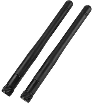 Cosiki Antena de Tarjeta de Red Inalámbrica Omnidireccional de Alta Ganancia para Enrutador WiFi Señal Estable Interfaz SMA de Doble Banda de 2 Piezas - Adecuada para Enrutadores LAN Inalámbricos y