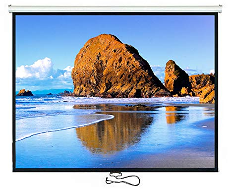 Maclean MC-594 Beamer Leinwand 100 – Rolloleinwand für Heimkino und Video, 4:3 Format, 200x150 cm, 160° Betrachtungswinkel – Ideal für Präsentationen, Filme und Shows