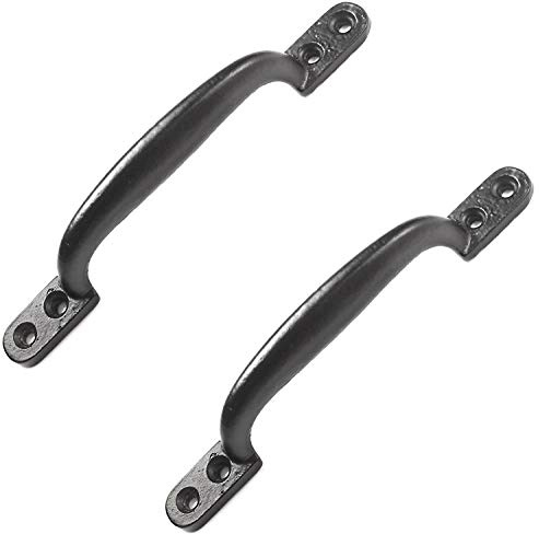 fiXte Hotbed D Handle, 150 mm (6 inch) - Black Japanned (Pack of 2)