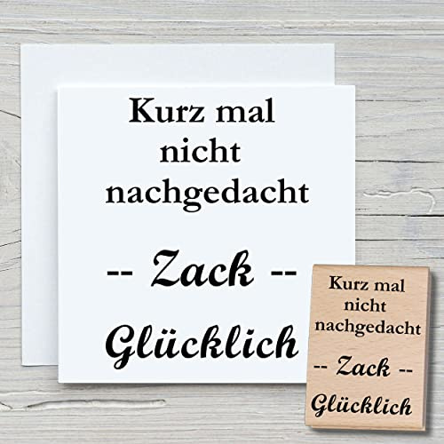NEWSTAMPS Stempel Kurz mal nicht Motivstempel groß aus Holz & Gummi zum Karten basteln, Holzstempel, Sprüche, Spruchstempel, Textstempel, Schrift, Scrapbook, Textilstempel, Deko