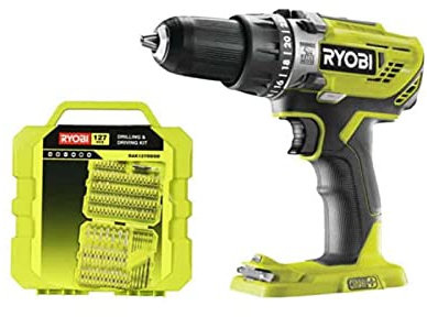 Pack RYOBI Perceuse à percussion 18V Oneplus R18PD3-0 - coffret 127 accessoires de vissage perçage RAK127DDSD