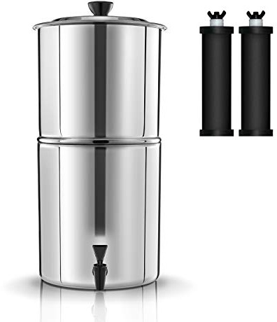 11L Seau de Filtration d'eau de Système de Filtre à Eau par Gravité 27 * 52cm pour La Préparation Aux Urgences de Randonnée à La Maison de Camping en Plein Air
