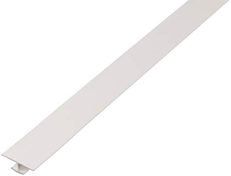 Alberts 498993 H-Profil | Kunststoff, weiß | 1000 x 25 x 4 mm | 12er Set