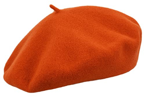 MELEGARI Baskenmütze für Damen, 100 % Wolle, Roma Beret, hergestellt in Italien