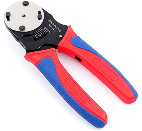 Knoweasy Pince à sertir Deutsch - Indent 4 voies - 8 empreintes - Avec outil de sertissage Deutsch - Jauge 14, 16, 18 - Parfait pour une application automobile