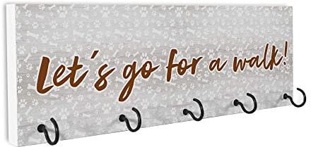Interluxe Leinengarderobe - Lets go for a walk - Hundegarderobe Hunde Garderobe Leinenparkplatz Wandhaken Hundeleinen