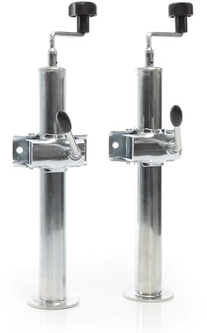 XPOtool Anhängerstütze 2 Stück, höhenverstellbar 510-760 mm, 130 x 90 x 760 mm, Abstellstütze mit 2 Klemmhaltern Ø 48 mm, Anhänger