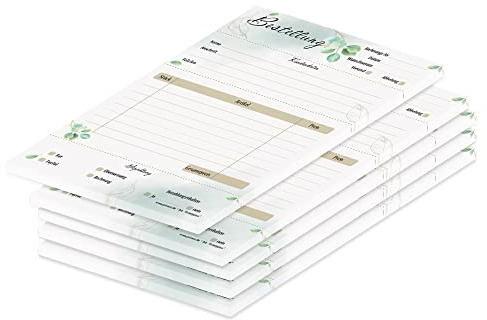 PRICARO Bestellannahmeblock Eukalyptus, A5, 5 Stück