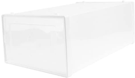 Cabilock 1pezzi Scatola Per Scarpe Trasparente Con Design Cerniera Contenitore Organizzatore Per Calzature Scatola Resistente e Impilabile Per Ingresso Casa Capacità Di Carico Facile Da