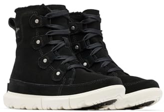 Sorel Explorer Joan WP, Botas de invierno impermeables, Mujer, Black Fawn Explorer Next Joan, 37.5 EU