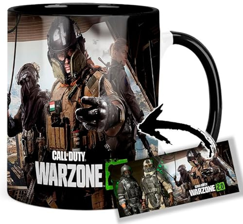 Call Of Duty Warzone 2.0 Tasse Innen & Henkel Schwarz Keramikbecher Mug