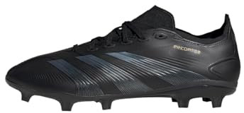 adidas Unisex Predator League Football Boots Firm Ground, Core Black/Carbon/Gold Metallic, 42 EU