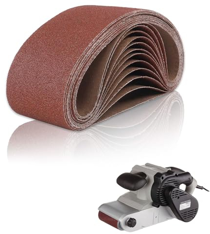 Idota 15 Stück Schleifbänder 75x533 mm, Schleifband Set je 3 x Korn 80/120/150/240/400 Kompatibel für Bandschleifer Schleifbänder zum Schleifen Feilen Schärfen und Entrosten von Holz/Metall/Farbe