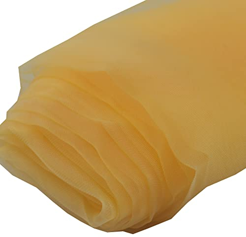 Rolle TüLl,TüLl Pastellfarben 10. 0cm x145 cm. Tuch Hochzeit Hintergrund Bogen Dekoration Liefert Home Tischtuch Vorhang Kleid Braut Schleier Stoff (Color : Gold, Size : 100CM x 145CM)