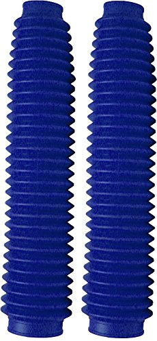 Soufflets de fourche de moto, grand bleu, 350 mm de long, haut 40 mm, bas 60 mm