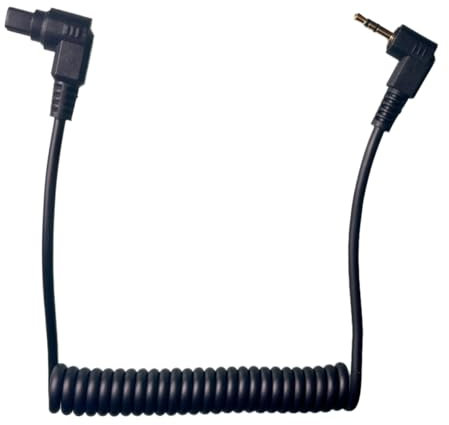 Olegovna Déclencheur Cordon Déclencheur Télécommande pour Canon EOS R5, 6D Mark II, 5D Mark IV III II, 5DS, 5DR, 7D Mark II, D60, 5D, 7D (2.5mm-C3) Noir