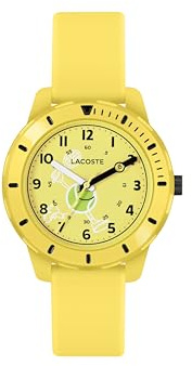 Lacoste Reloj Analógico de Cuarzo para Niños Colección Mini Tennis con Correa de Silicona Amarilla - 2030060