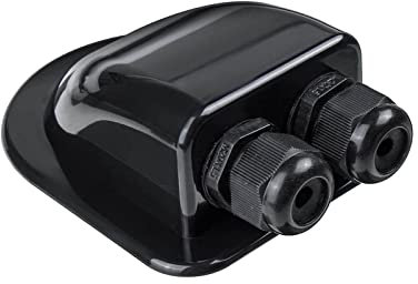 Camper/RV Doppio ingresso filo Scatola passacavi Pannello solare Tetto Ingresso filo Scatola passacavi Cavo Camper Bianco Doppio foro RV Accessori for auto for yacht Novità Per accessori per camper, r