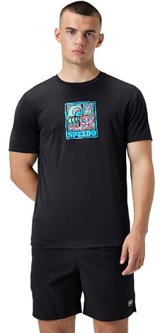 Speedo Men's Uv Swim Shirt Graphic Short Sleeve Tee