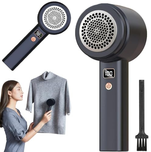 Levapelucchi Elettrico，Rasoio Elimina Pelucchi Potente ed Efficace per abiti e tessuti，Togliere Pelucchi Portatile con Ricarica USB con 2 Lame Sostituibili per Vestiti, Maglioni, Mobili, Lana