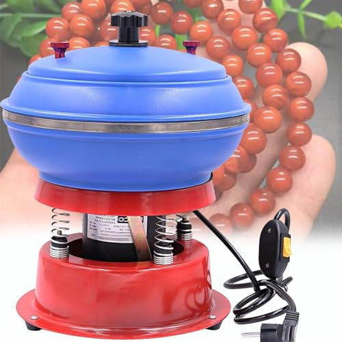 Lucidatrice a vibrazione, kit professionale per burattatura di rocce, ciotola vibrante elettrica, tamburo di lucidatura vibrante, forte capacità di carico, semplice e conveniente