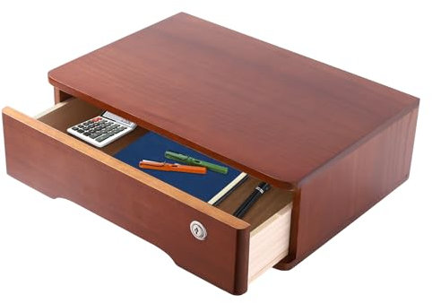 Schreibtisch-Aufbewahrungsbox Schreibtisch Aufbewahrungsbox mit abschließbarer Schublade Büroartikel-Schubladen-Organizer Aktenschrank Roll-Aktenwagen kleiner Aktenschrank (Holz)