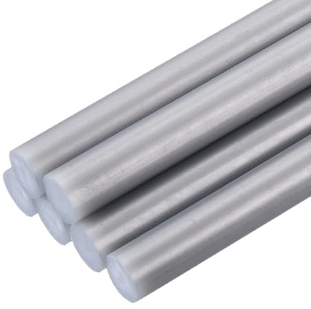 QUARKZMAN Barras de Pegamento Caliente, 11x200mm, 6Pcs Palos de Pegamento Termofusible, Ideal para Bricolaje, Manualidades, Plata Metalizada
