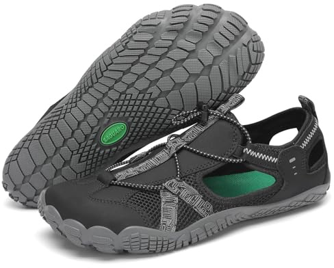 SAGUARO Herr Vandring Sandaler Stängd Toe Vandring Sandaler Halkfria Andningsbara, 39-47 EU, Svart, 41 EU