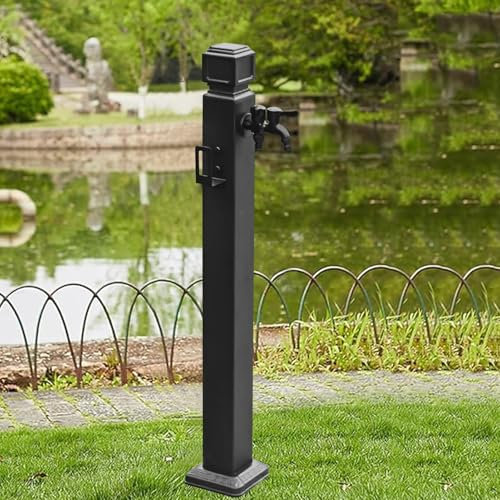 Stainless Steel Outdoor Standing Column Water Tap 60cm Freestanding Garden Faucet Pillar Decorative Water Feature for Irrigation & Washing Durable Vertical Faucet Post