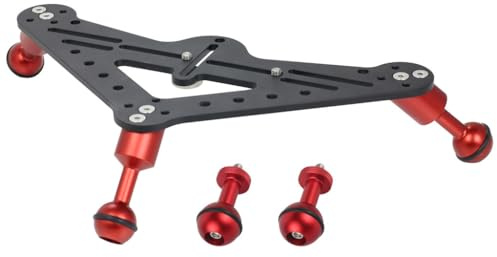 CS PRIORITY Subacquea Fotografia Triangolo Gimbal Tray Dual Handle Stabilizzatore per DSLR Action Camera (Set A)