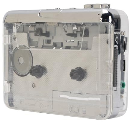 YUEHISY Retro Cassette Player with Stereo Surround Sound & Auto Reverse, 3.5mm Noise Canceling Headphones