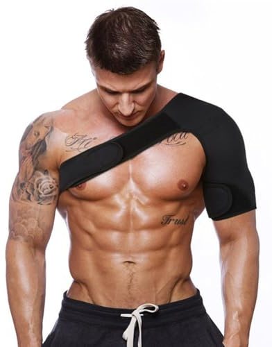 FUGLUS Tutore spalla Supporto per spalla Fascia da spalla Leggero in Neoprene e Chiusure Regolabile per Protezione spalla Adatto per Spalla Sinistra o Destra,Taglia universale